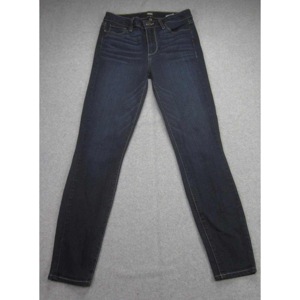 Paige Jeans Womens 27 Blue Hoxton Ankle Skinny Koda Dark Wash Mid Rise Denim USA